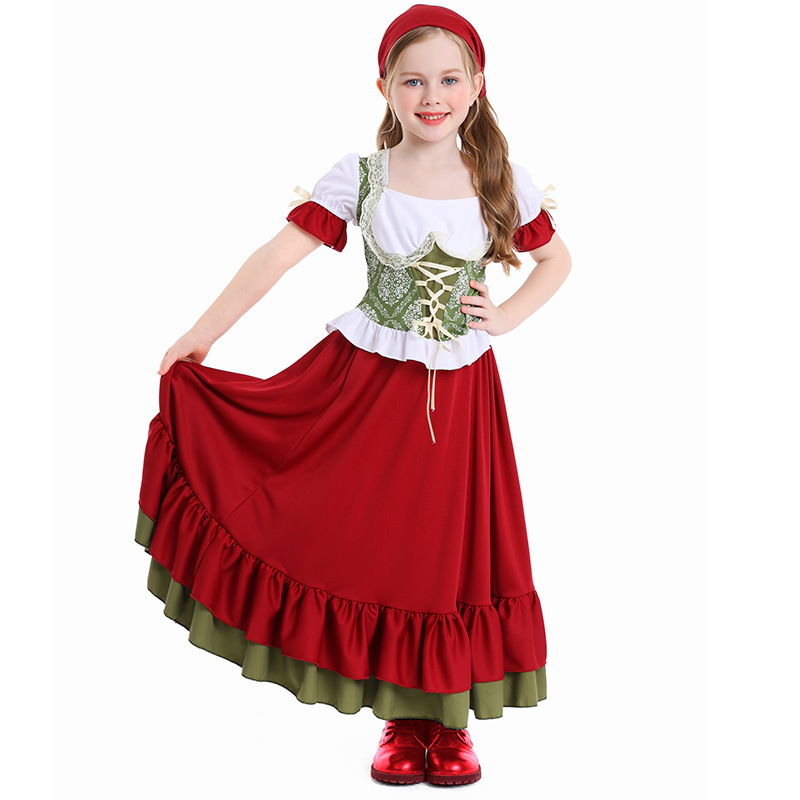 Beer And Wine Festival - Kostum Anak-anak Oktoberfest Gaun Gadis Pertanian