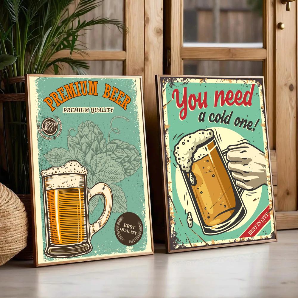 Poster Kanvas Anti-kerut Kalig - Wine Beer Photo ulasan dan harga