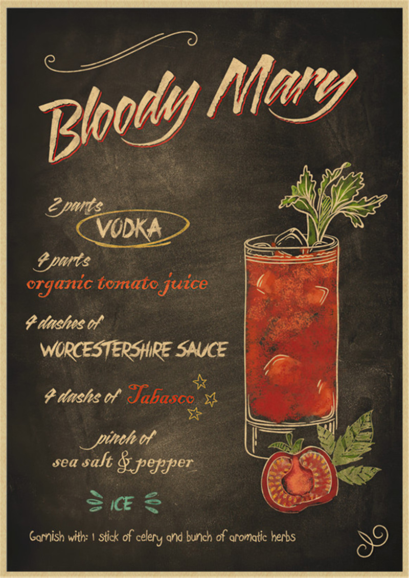 Poster Minuman Bir Warna-warni - Wine Beer Mixed Drinks ulasan dan harga