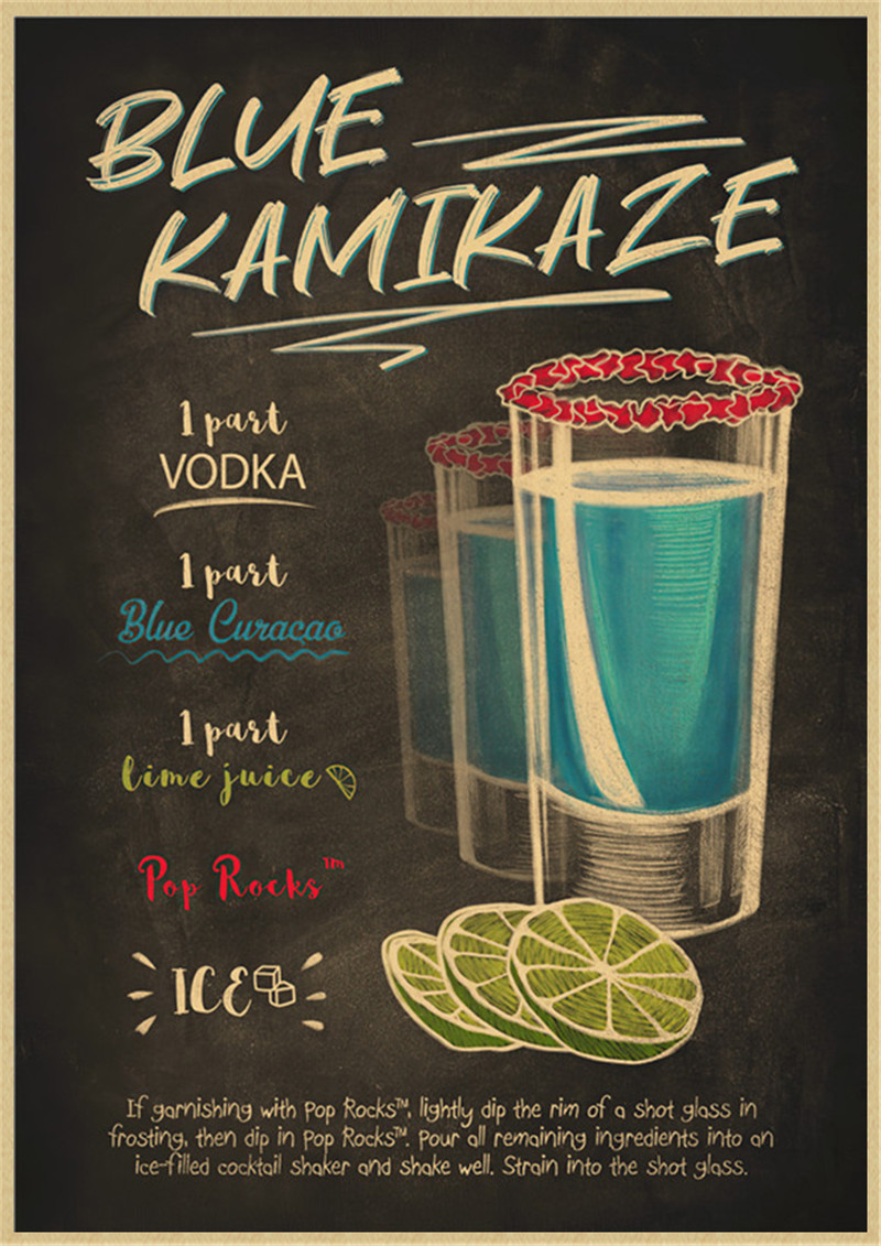 Poster Minuman Bir Warna-warni - Wine Beer Mixed Drinks ulasan dan harga