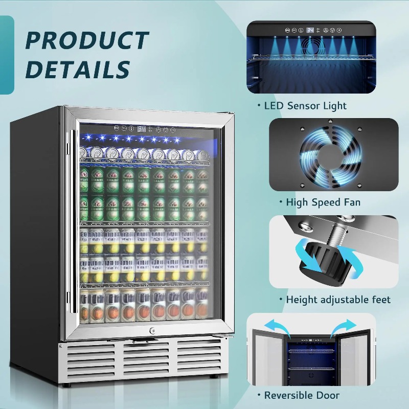 Kulkas Minuman 24 Inci 180 Kal - Wine Beer Fridge Under Counter ulasan dan harga