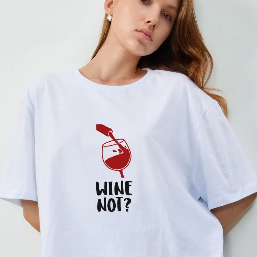 Kaos Grafis Wanita Lucu Pecint - Wine Bottle Size ulasan dan harga