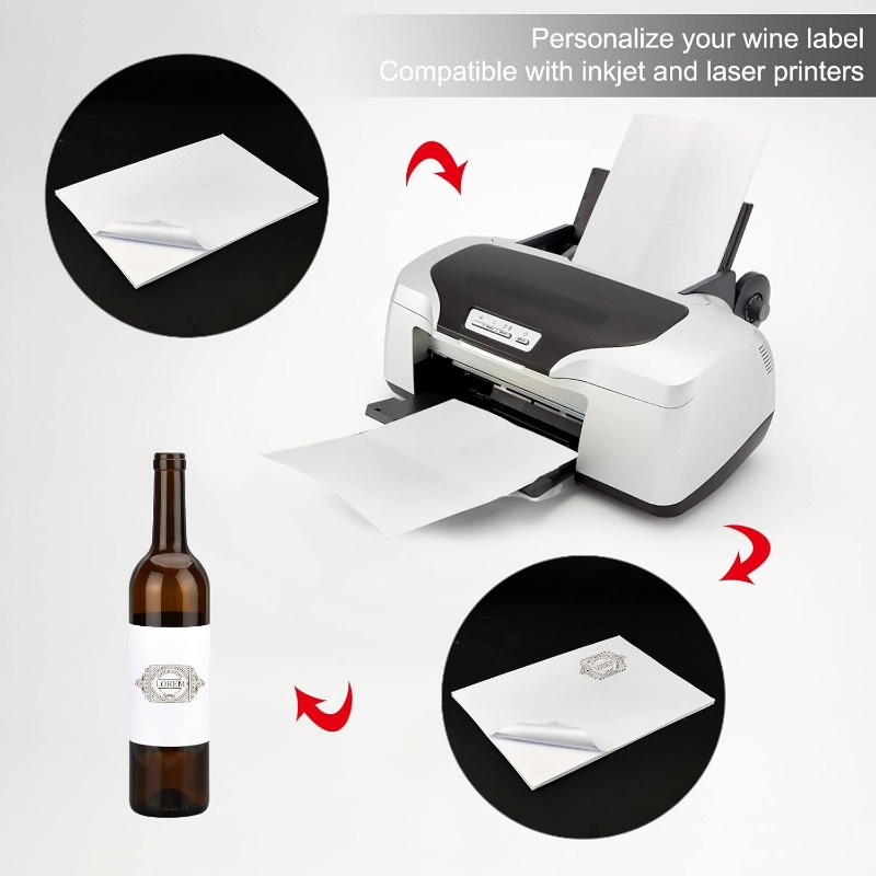 Stiker Label anggur kosong, 20 - Wine Bottle Size ulasan dan harga