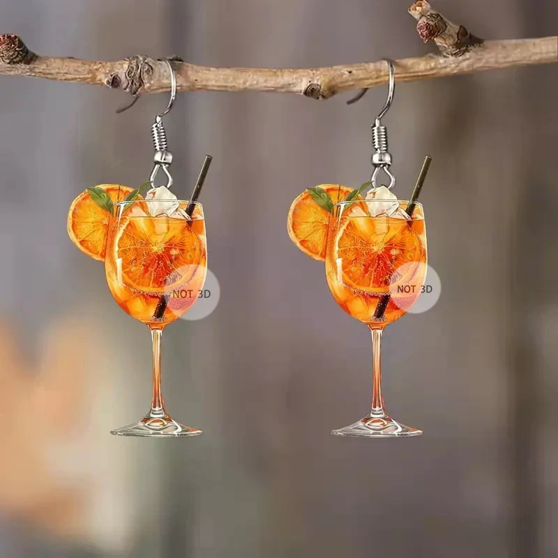 Anting Desain Datar 2D Mode An - Beer And Wine Festival ulasan dan harga