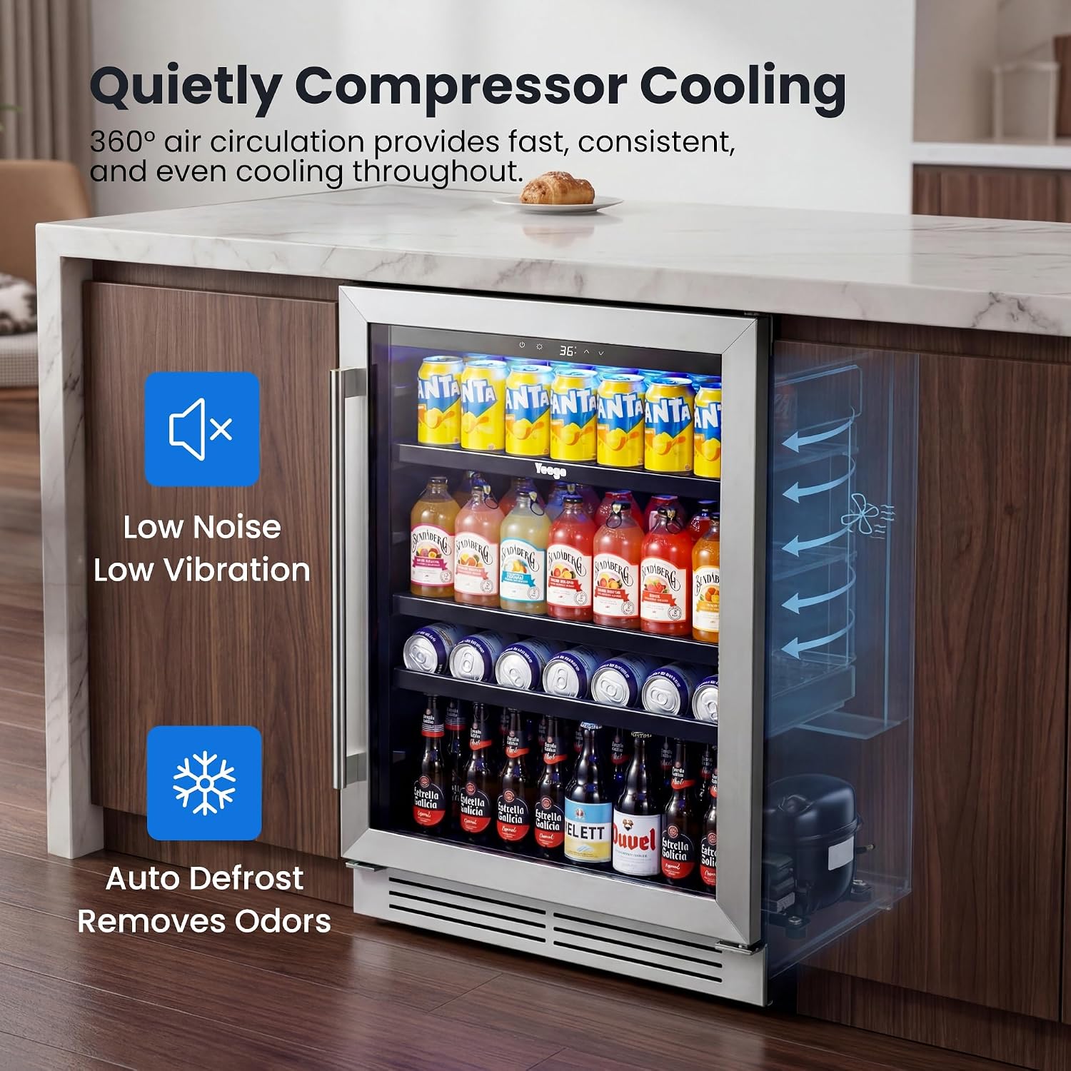 Kulkas Pendingin Minuman 24 In - Wine Beer Fridge Under Counter ulasan dan harga