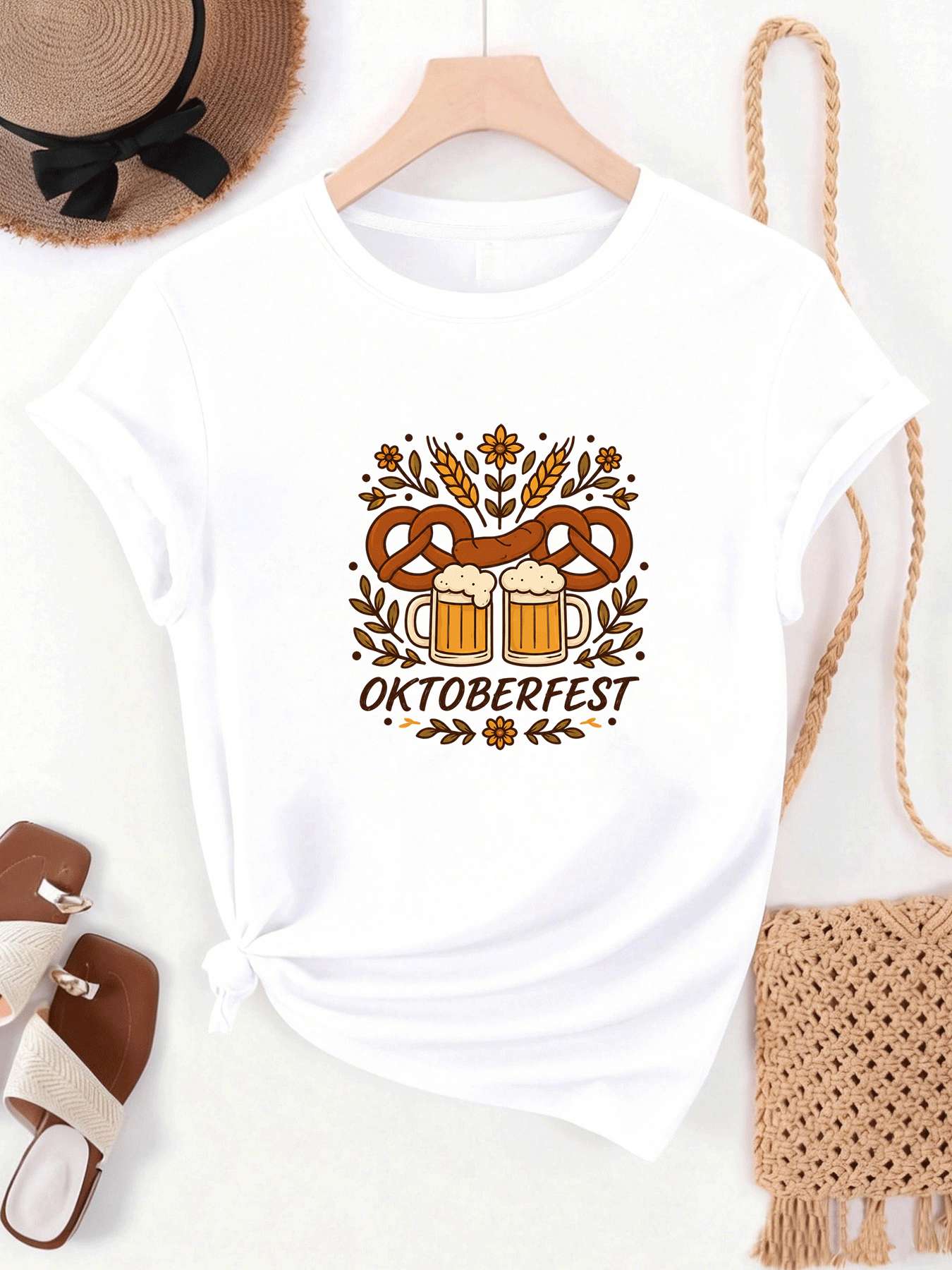 【MYJ062633】Kaos Wanita Festiva - Beer And Wine Festival ulasan dan harga