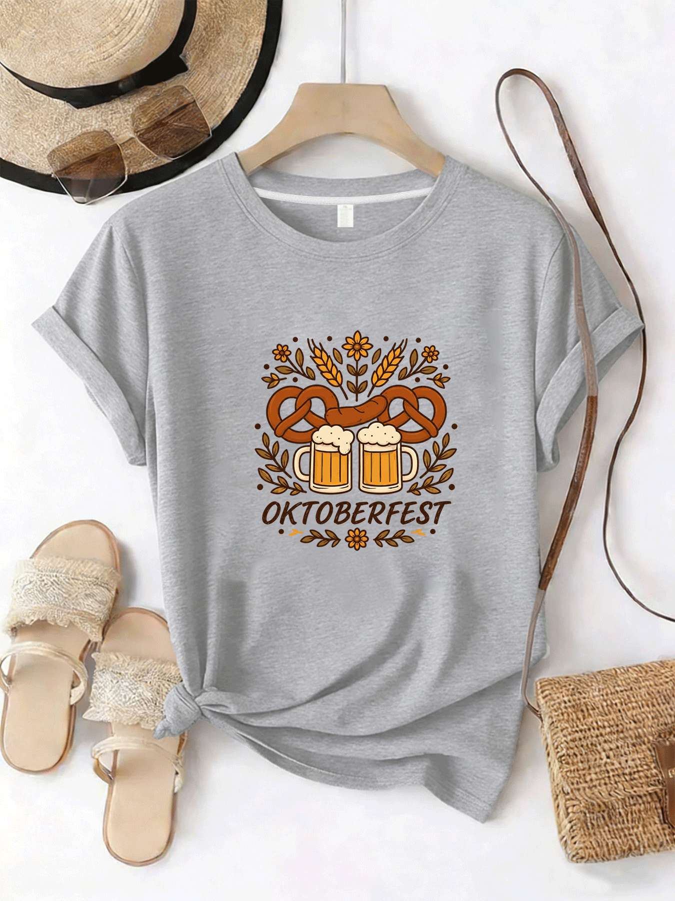 【MYJ062633】Kaos Wanita Festiva - Beer And Wine Festival ulasan dan harga