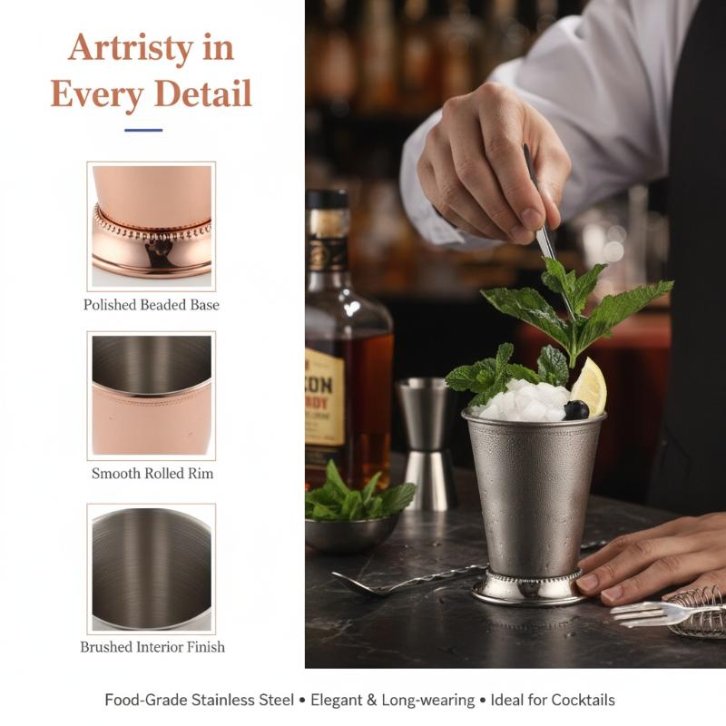 Mug Mint Julep Baja Tahan Kara - Wine Beer Mixed Drinks ulasan dan harga