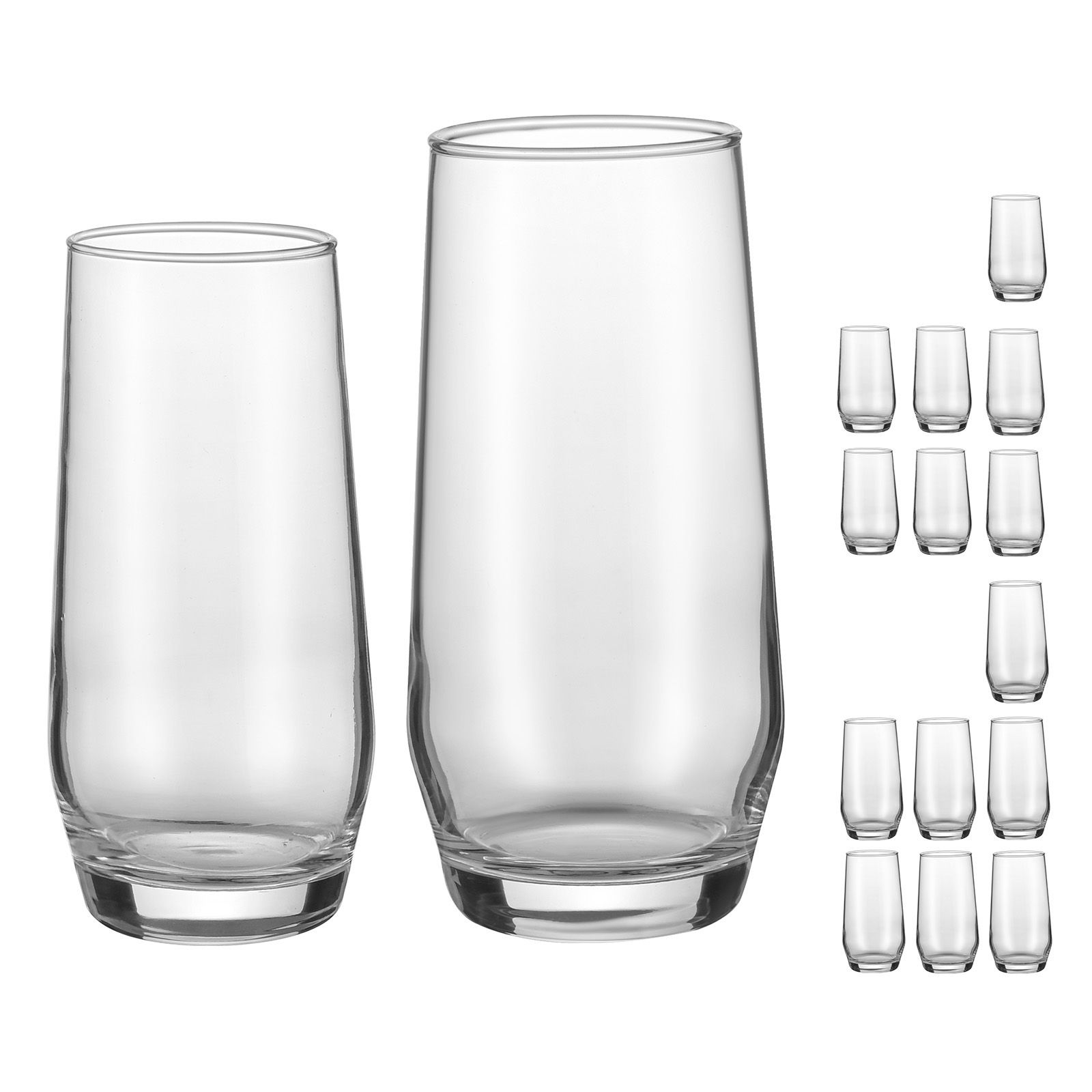 Set Gelas Minum, 16 Buah Gelas - Wine Beer Mixed Drinks ulasan dan harga