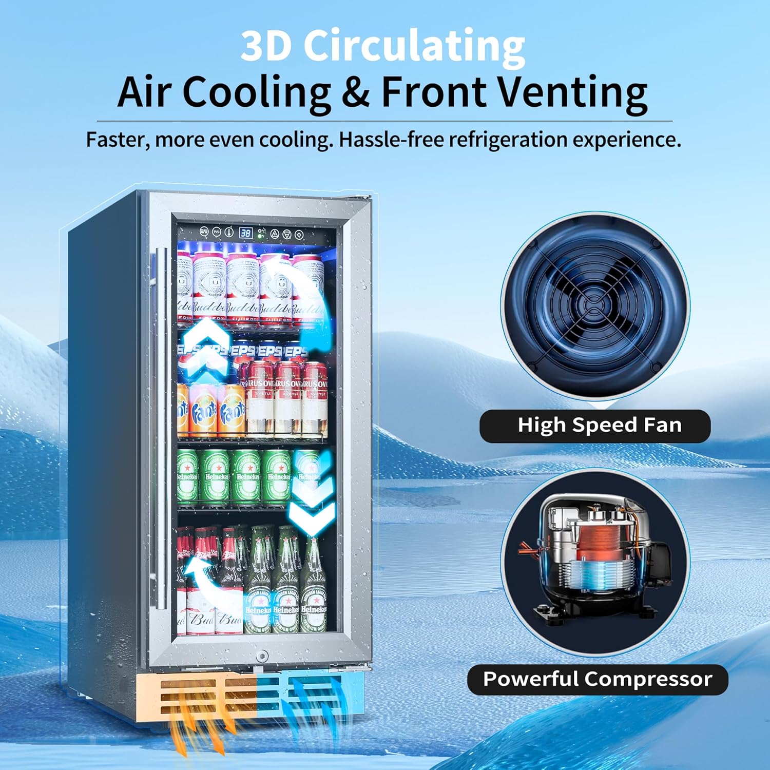 Kulkas Minuman Bawah Meja 15 I - Wine Beer Fridge Under Counter ulasan dan harga